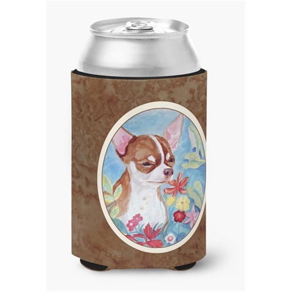 Carolines Treasures Chihuahua in Flowers Can or Bottle Hugger - 7053CC