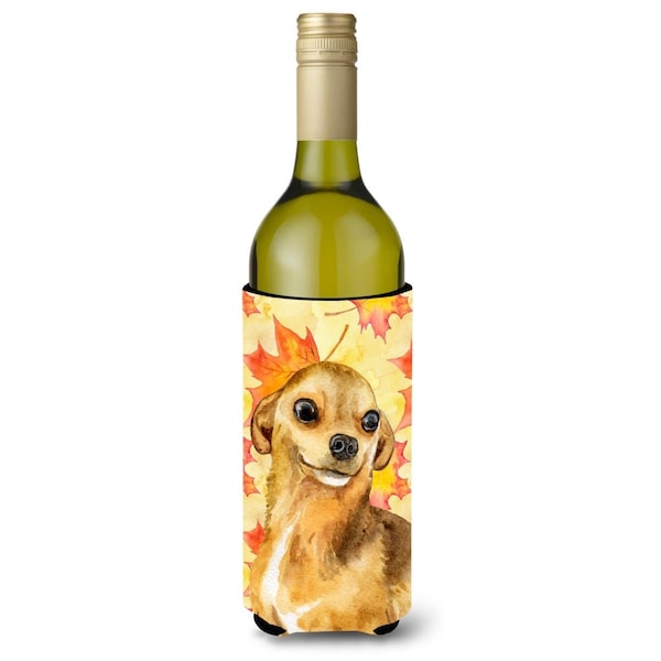 Carolines Treasures Chihuahua Fall Wine Bottle Beverge Insulator Hugger - BB9919LITERK