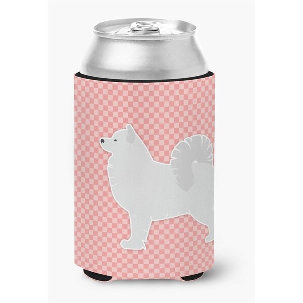 Carolines Treasures Samoyed Checkerboard Pink Can or Bottle Hugger - BB3659CC