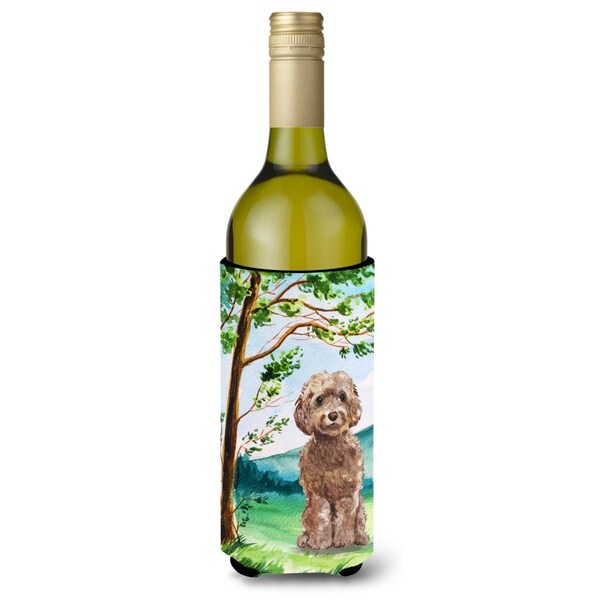 Carolines Treasures Under the Tree Labradoodle Wine Bottle Beverage Insulator Hugger - CK2023LITERK