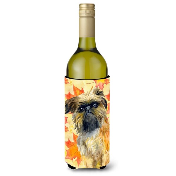 Carolines Treasures Brussels Griffon Fall Wine Bottle Beverge Insulator Hugger - BB9948LITERK