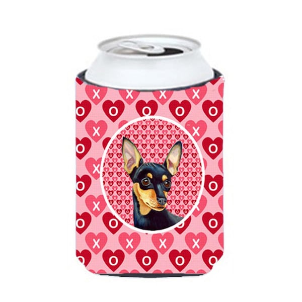 Carolines Treasures Min Pin Valentines Love And Hearts Can Or bottle sleeve Hugger - 12 oz. - LH9155CC