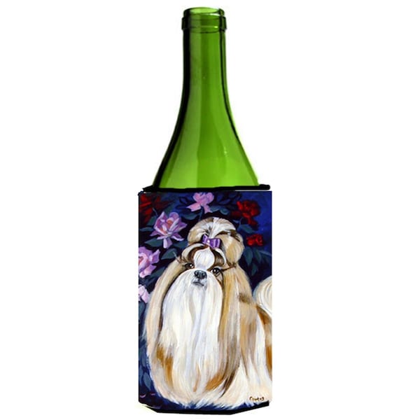 Carolines Treasures Shih Tzu Wine bottle sleeve Hugger - 24 oz. - 7180LITERK