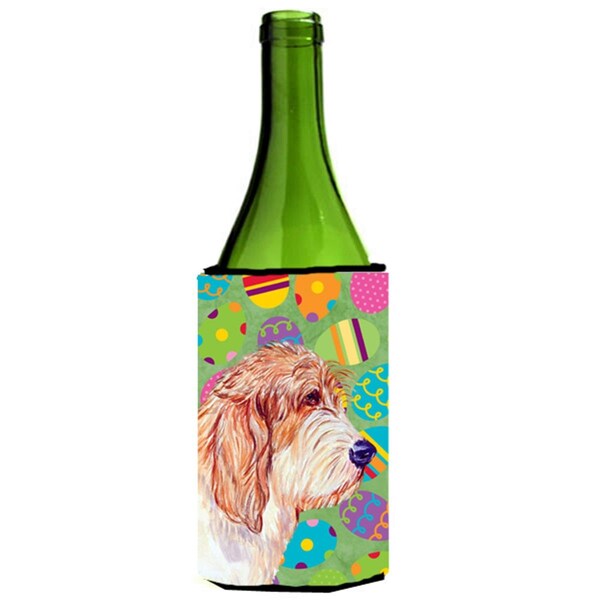 Carolines Treasures Petit Basset Griffon Vendeen Easter Eggtravaganza Wine Bottle   Hugger - 24 oz. - LH9442LITERK