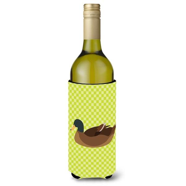 Carolines Treasures Khaki Campbell Duck Green Wine Bottle Beverge Insulator Hugger - BB7692LITERK
