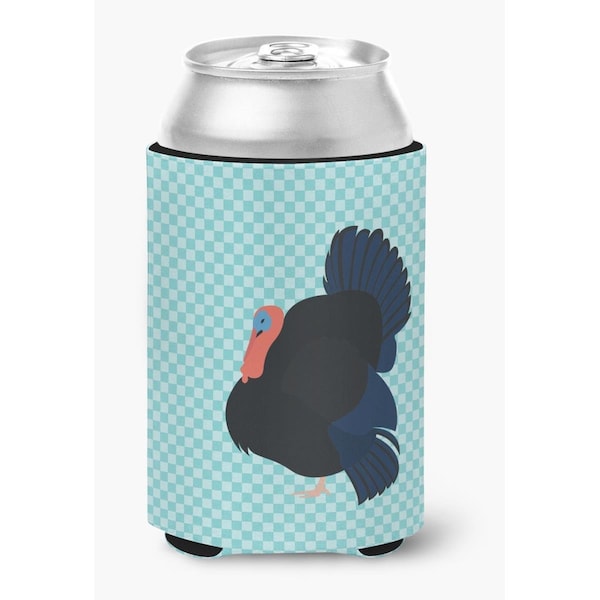Carolines Treasures Norfolk Black Turkey Blue Check Can or Bottle Hugger - BB8159CC