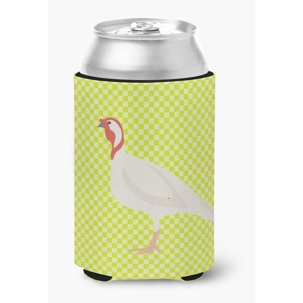 Carolines Treasures Beltsville Small White Turkey Hen Green Can or Bottle Hugger - BB7815CC