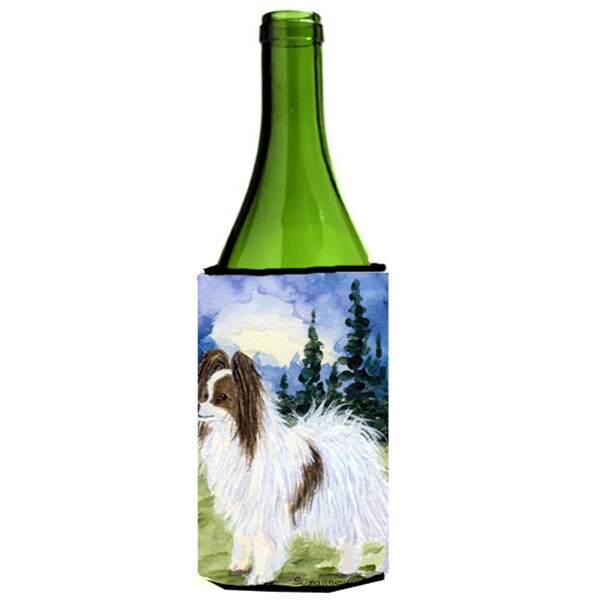 Carolines Treasures Papillon Wine Bottle   Hugger - 24 oz. - SS8975LITERK