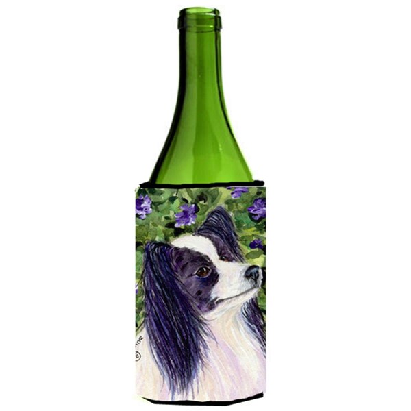 Carolines Treasures Papillon Wine Bottle  Hugger - 24 oz. - SS8896LITERK