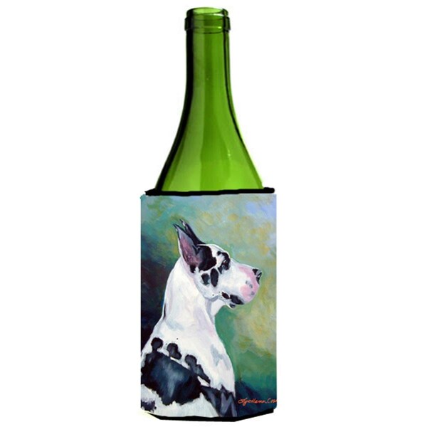 Carolines Treasures Harlequin Great Dane Wine bottle sleeve Hugger - 24 Oz. - 7278LITERK