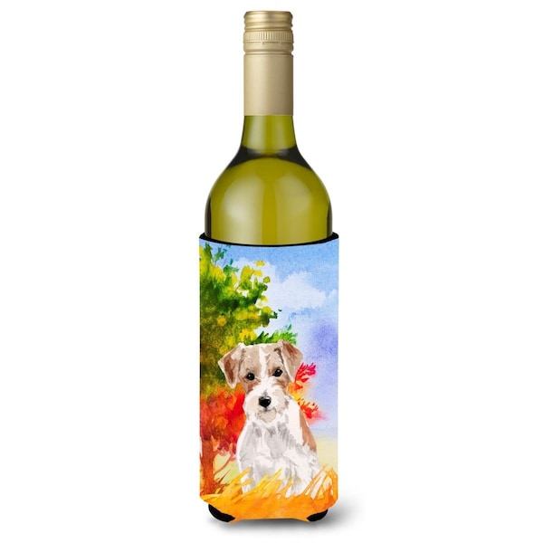 Carolines Treasures Jack Russell Terrier Fall Wine Bottle Beverage Insulator Hugger - CK1928LITERK