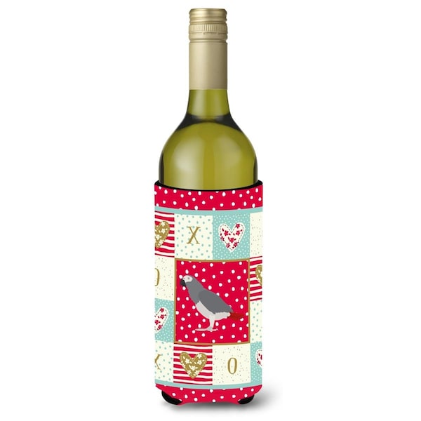 Carolines Treasures African Grey Parrot Love Wine Bottle Hugger - CK5518LITERK