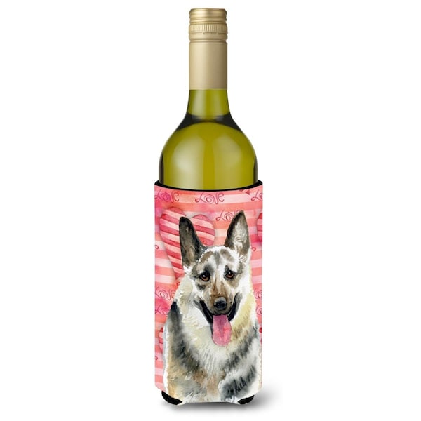 Carolines Treasures East-European Shepherd Love Wine Bottle Beverge Insulator Hugger - BB9736LITERK