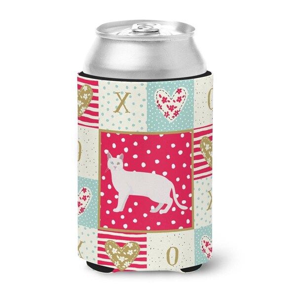 Carolines Treasures 12 oz Khao Manee No.1 Cat Love Can or Bottle Hugger - CK5628CC