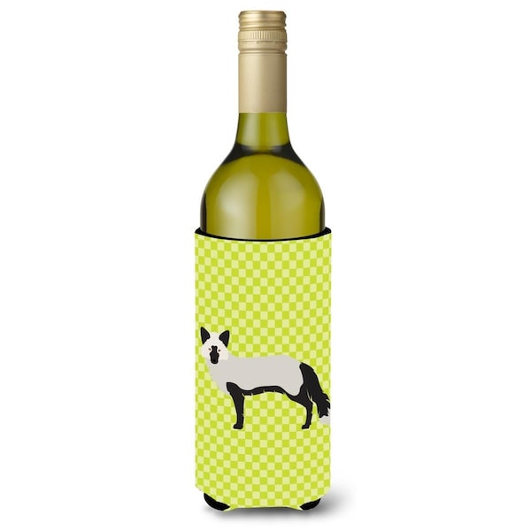 Carolines Treasures Silver Fox Green Wine Bottle Beverge Insulator Hugger - BB7697LITERK