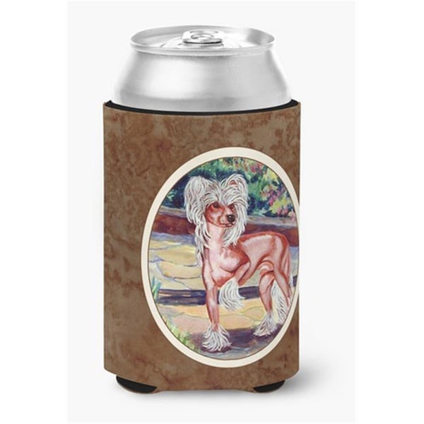 Carolines Treasures Chinese Crested on the Patio Can or Bottle Hugger - 7021CC
