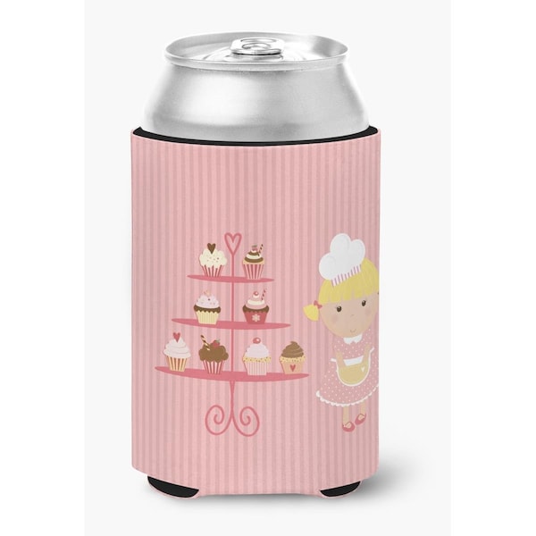 Carolines Treasures Cupcake Baker Blonde Pink Can or Bottle Hugger - BB7260CC