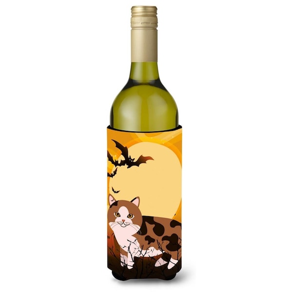 Carolines Treasures Halloween Manx Cat Wine Bottle Beverge Insulator Hugger - BB4449LITERK