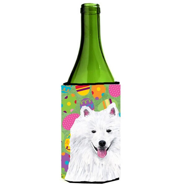 Carolines Treasures American Eskimo Easter Eggtravaganza Wine Bottle   Hugger - 24 oz. - SC9459LITERK