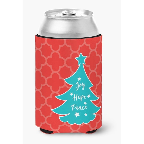Carolines Treasures Christmas Tree Red Teal Can or Bottle Hugger - BB6969CC