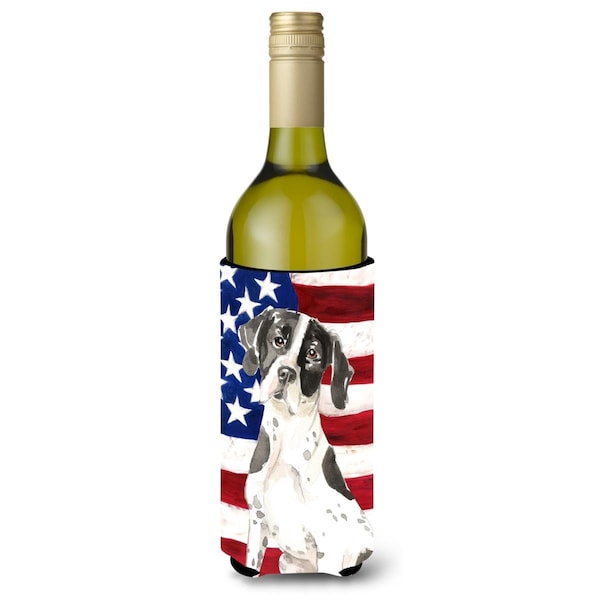 Carolines Treasures Patriotic USA English Pointer Wine Bottle Beverge Insulator Hugger - CK1732LITERK