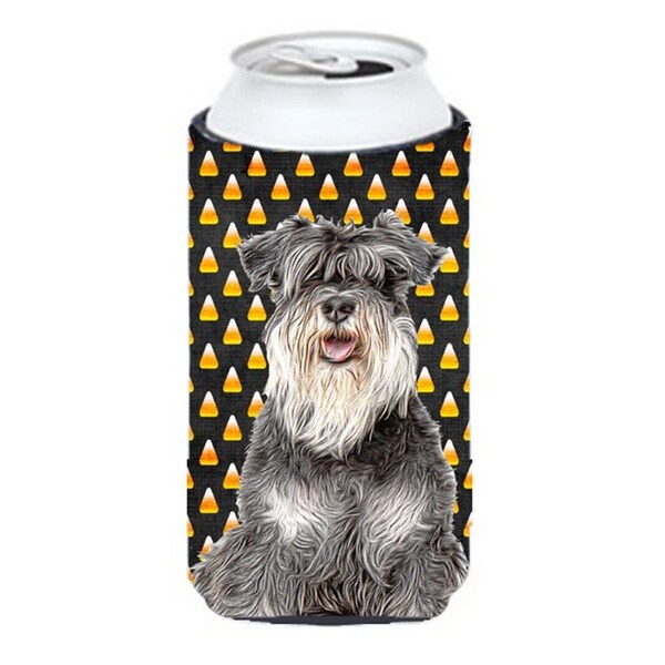 Carolines Treasures Candy Corn Halloween Schnauzer Tall Boy bottle sleeve Hugger - KJ1213TBC