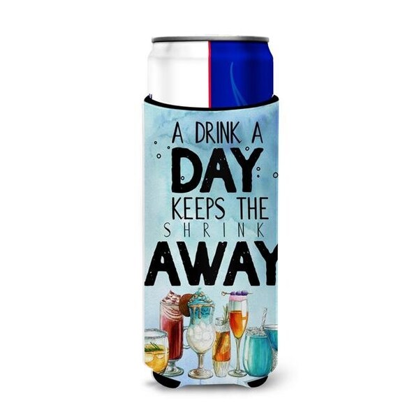 Carolines Treasures Carolines Treasures BB5410MUK A Drink a Day Sign Michelob Ultra Hugger for Slim Cans - BB5410MUK