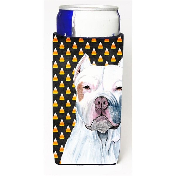 Carolines Treasures Pit Bull Candy Corn Halloween Portrait Michelob Ultra s for slim cans - SC9166MUK