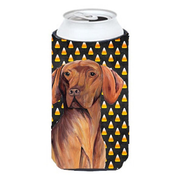 Carolines Treasures Vizsla Candy Corn Halloween Portrait Tall Boy  Hugger - SC9169TBC