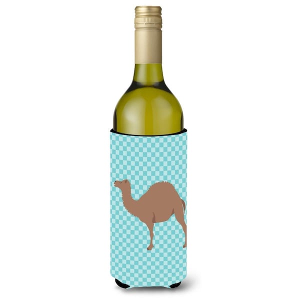 Carolines Treasures F1 Hybrid Camel Blue Check Wine Bottle Beverge Insulator Hugger - BB7993LITERK