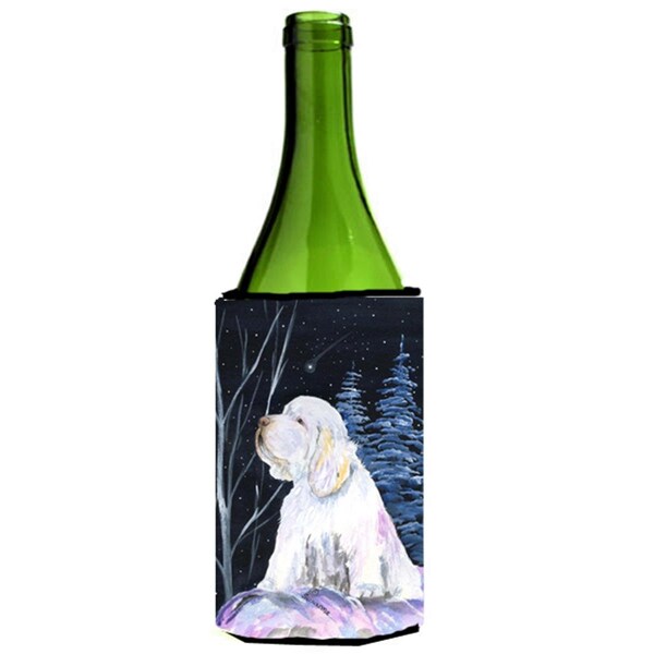 Carolines Treasures Clumber Spaniel Wine bottle sleeve Hugger - 24 oz. - SS8346LITERK