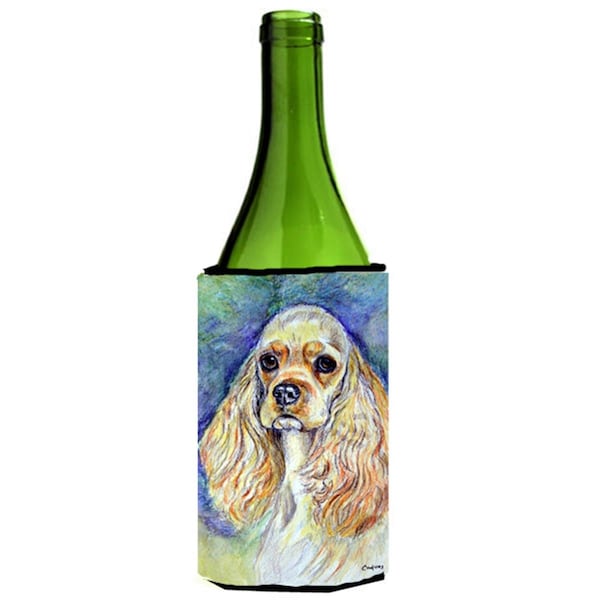 Carolines Treasures Buff Cocker Spaniel Wine bottle sleeve Hugger - 24 oz. - 7178LITERK