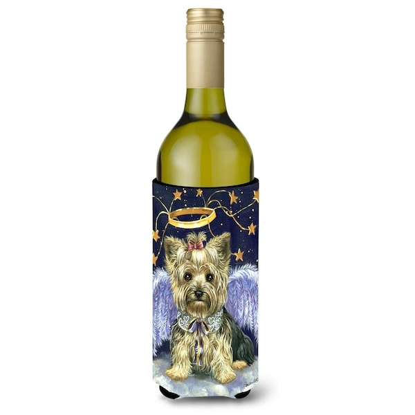 Carolines Treasures 24 oz Yorkie Christmas Family Tree Wine Bottle Hugger - PPP3131LITERK