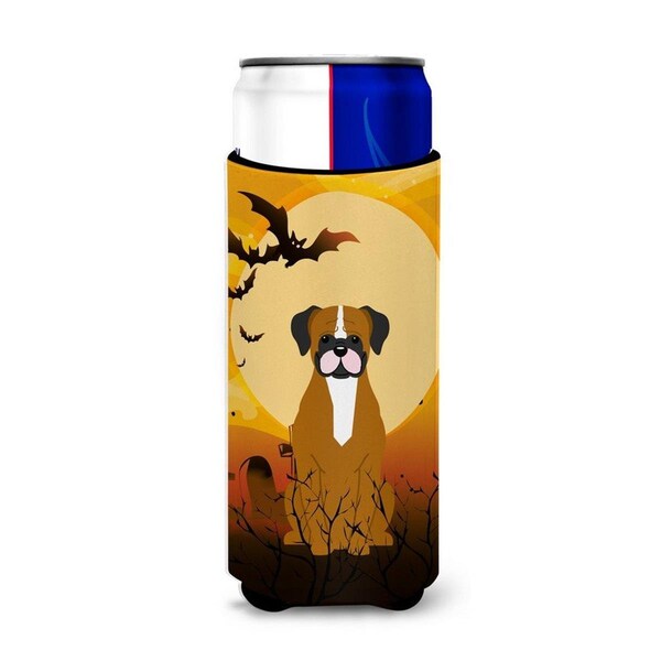 Carolines Treasures Halloween Flashy Fawn Boxer Michelob Ultra Hugger for Slim Cans - BB4382MUK