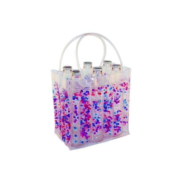 Zees Creations The Cool Sack, Beaded, Blue, Purple, Clear, Pink, 6PK - CS8110