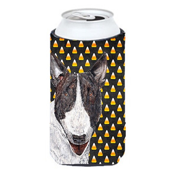 Carolines Treasures Bull Terrier Halloween Candy Corn Tall Boy bottle sleeve Hugger - SC9533TBC