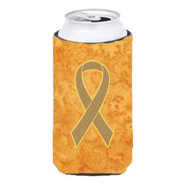 Carolines Treasures Carolines Treasures AN1219TBC Peach Ribbon for Uterine Cancer Awareness Tall Boy bottle sleeve Hugger  22 To 24 Oz. - AN1219TBC