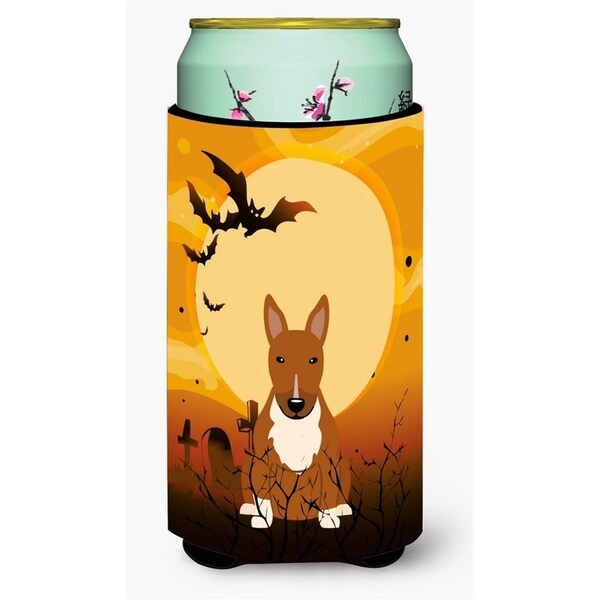 Carolines Treasures Halloween Bull Terrier Red Tall Boy Beverage Insulator Hugger - BB4400TBC