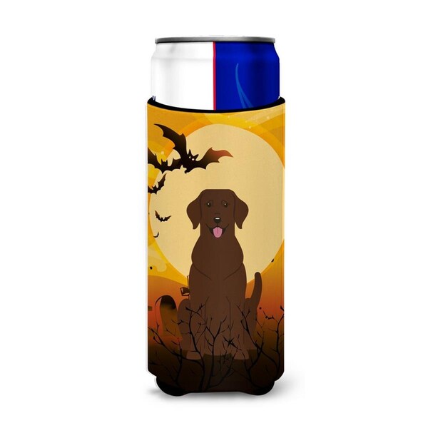 Carolines Treasures Halloween Chocolate Labrador Michelob Ultra Hugger for Slim Cans - BB4322MUK