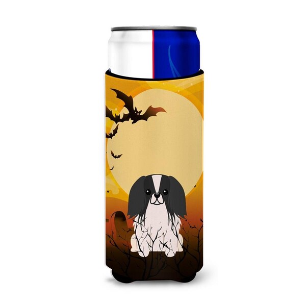 Carolines Treasures Halloween Pekingnese Black and White Michelob Ultra Hugger for Slim Cans - BB4371MUK