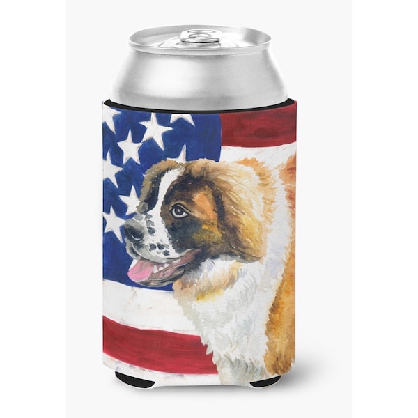 Carolines Treasures Saint Bernard Patriotic Can or Bottle Hugger - BB9679CC