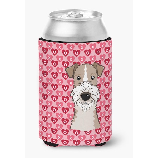 Carolines Treasures Wire Haired Fox Terrier Hearts Can or Bottle Hugger - BB5317CC