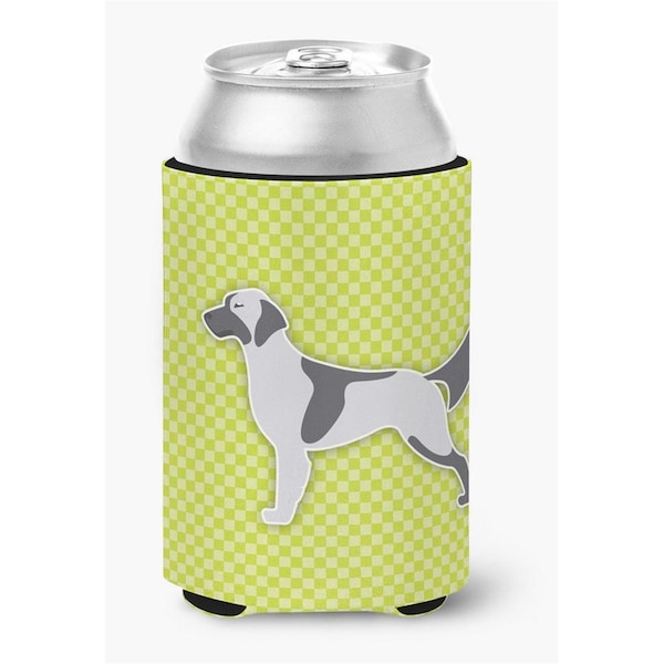 Carolines Treasures English Setter Checkerboard Green Can or Bottle Hugger - BB3781CC