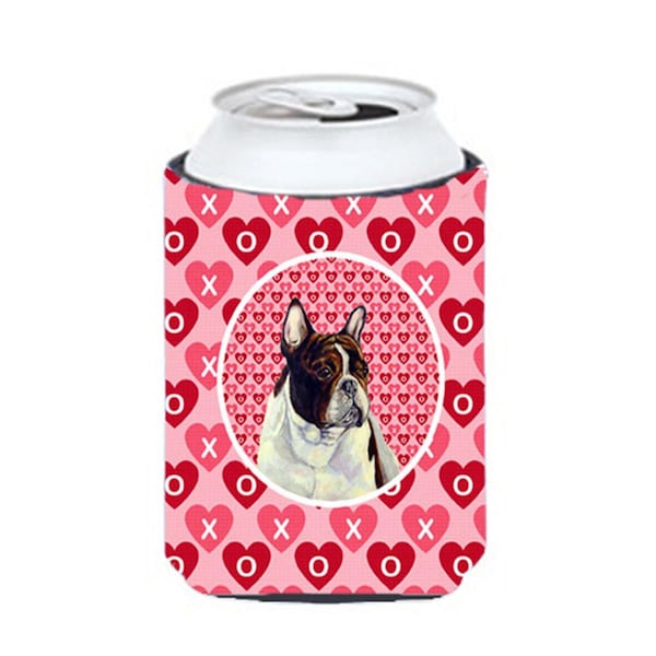 Carolines Treasures French Bulldog Valentines Love And Hearts Can Or bottle sleeve Hugger - 12 oz. - LH9157CC