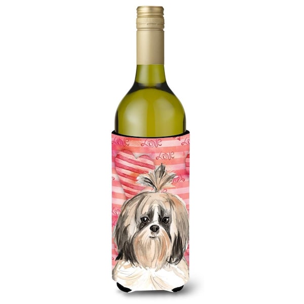 Carolines Treasures Love a Shih Tzu Wine Bottle Beverge Insulator Hugger - CK1752LITERK
