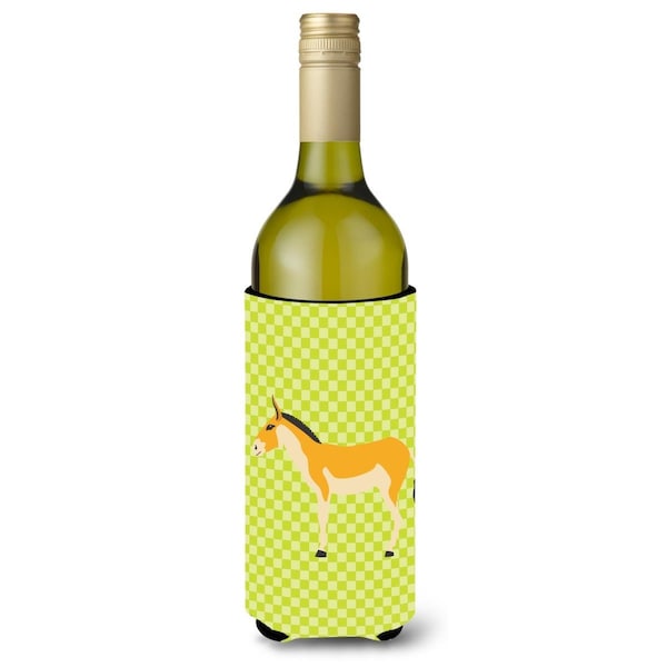 Carolines Treasures Turkmenian Kulan Donkey Green Wine Bottle Beverge Insulator Hugger - BB7680LITERK