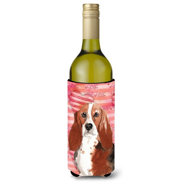 Carolines Treasures Love a Basset Hound Wine Bottle Beverge Insulator Hugger - CK1779LITERK