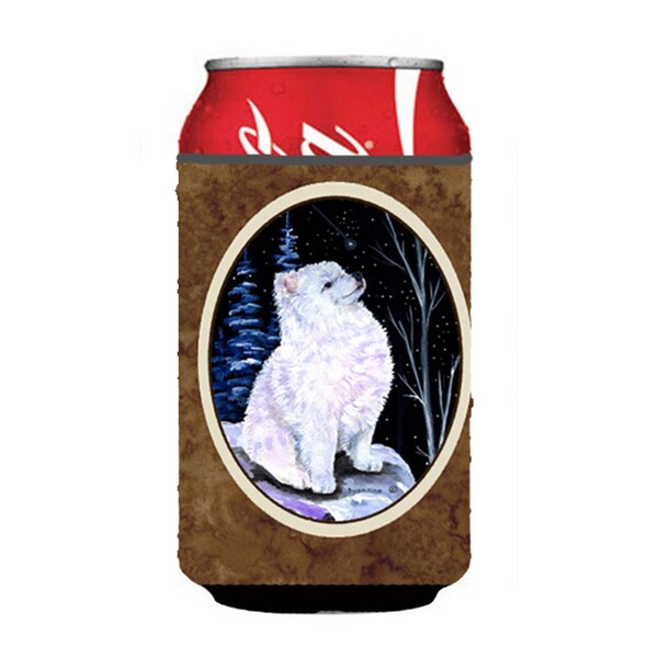 Carolines Treasures Starry Night American Eskimo Can Or bottle sleeve Hugger - SS8389CC