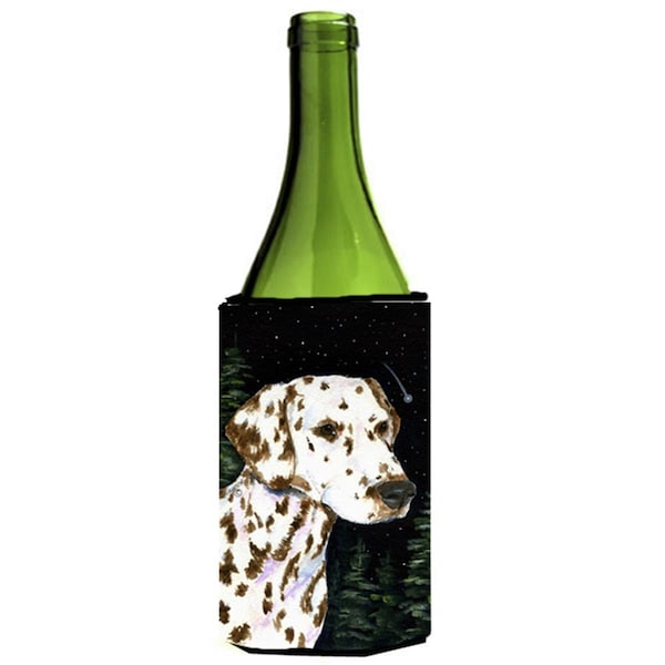 Carolines Treasures Starry Night Dalmatian Wine bottle sleeve Hugger - 24 oz. - SS8518LITERK