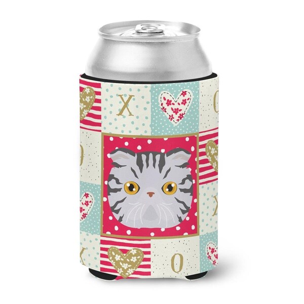 Carolines Treasures 12 oz Foldex Exotic Fold Cat Love Can or Bottle Hugger - CK5118CC